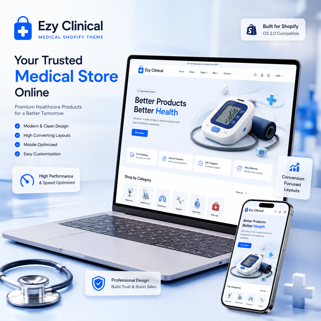 Ezy Clinical - Medical & Healthcare Shopify OS 2.0 Theme