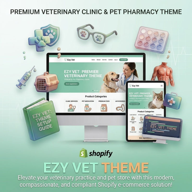 Ezy Vet - Veterinary Clinic & Pet Care Shopify Theme