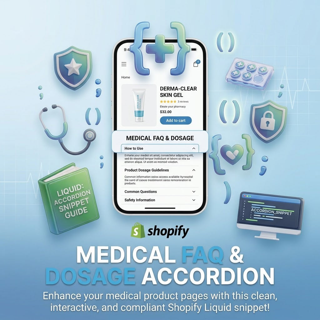 Medical FAQ & Prescription Dosage Accordion - Shopify Liquid Snippet